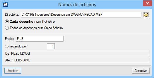 53 Fig. 3.58 Através do ícone Imprimir todos gerará os desenhos para ficheiro, caso tenha seleccionado o tipo de periférico DXF ou DWG, caso contrário serão impressos num periférico.