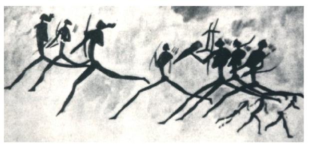 53 Figura 12: Pinturas rupestres da África, Tassili n Ajjer Argélia, cena de batalha. Fonte: Ki-Zerbo, 2010.
