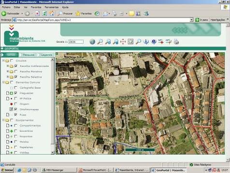 FERRAMENTAS DE SUPORTE MAPAS Possibilidade de acesso através da internet Georeferenciação de arruamentos, produtores, pontos de deposição e equipamentos Marcação de