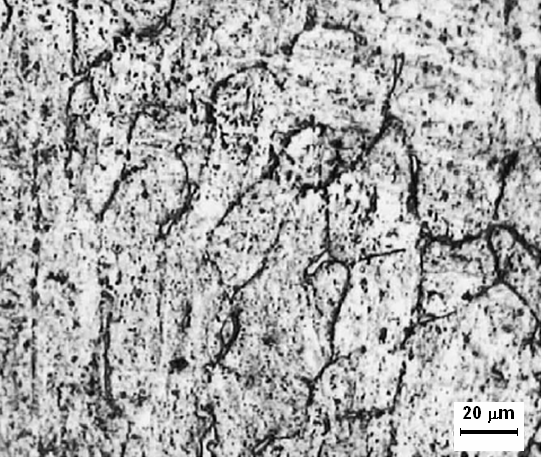 41 Figura 3.13. Ferrita delta globular em uma matriz martensítica revenida (OÑORO, 2006). Em aços inoxidáveis duplex e austeníticos, a quantificação da ferrita delta é realizada pelo método magnético.