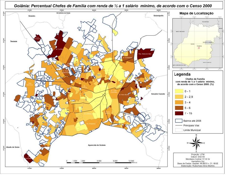 possui a maior renda do município (Mapa 02). Ou seja, há um acúmulo de privilégios, ou os privilégios que atraem os acúmulos?