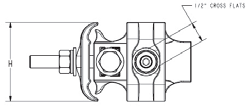 CONECTORES MECÂNICOS GXP1828RF CONECTOR DE PEDESTAL EM PISO ELEVADO SUPER-CLAMP TM Conector de Pedestal em Piso Elevado para Sistema de Aterramento.