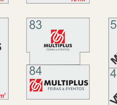 localização de seu stand na planta do