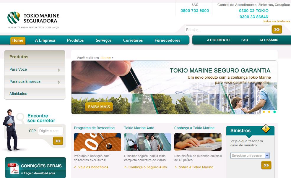 Acessando o Portal Nosso Corretor Acessando o Portal de Corretores Acesse o Portal da Tokio Marine pelo