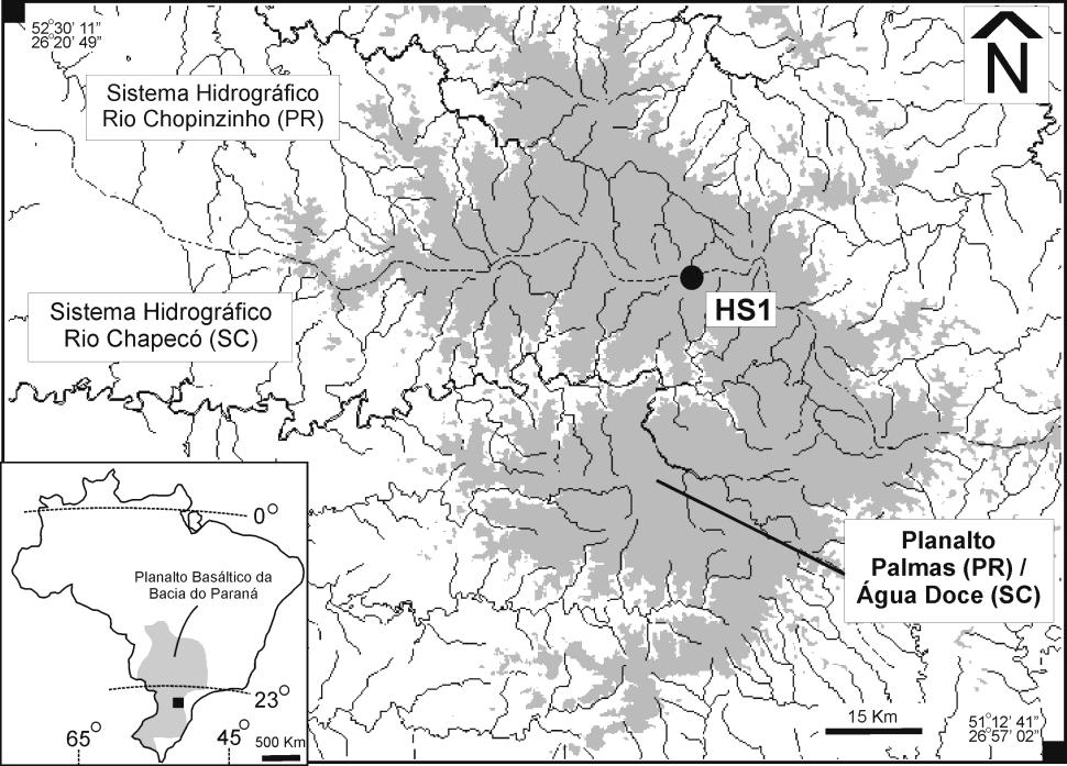 Contribuição para a Reconstrução de Paleoperfis como Planalto Basáltico da Bacia do Paraná (ALMEIDA, 1956) (ver Figura 1).