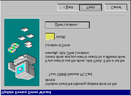 5. Faça clique em Outras localizações (Other locations) '. É visualizada a figura 4. Figura 4: Indicar a localização do controlador 6. Introduza a linha de comando: 'a:\win95' e faça clique em 'Ok'.