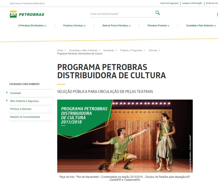 Instruções: 1. Acesse a página da PETROBRAS, através do link (http://www.br.com.