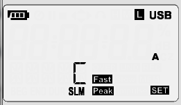 Configurar Função SLM Pressione o botão ou para alterar uma função de teste.