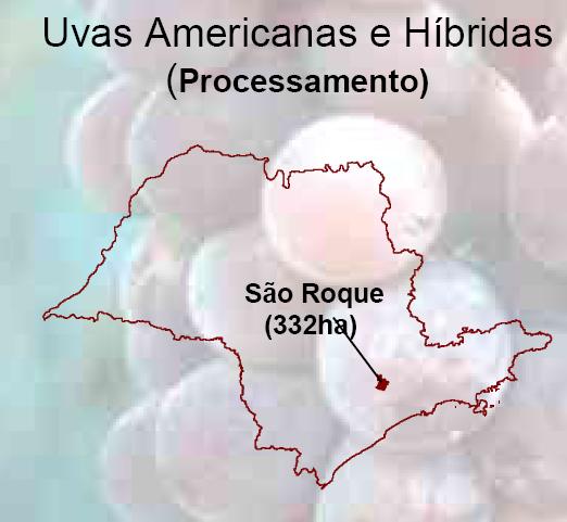 Leste de São Paulo Lat 23 S e 47 W 700 e 900 m altitude 7250 Ha (5.