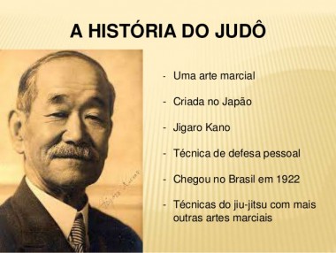 O judô é uma arte marcial esportiva. Foi criado no Japão, em 1882, pelo professor de Educação Física Jigoro Kano.