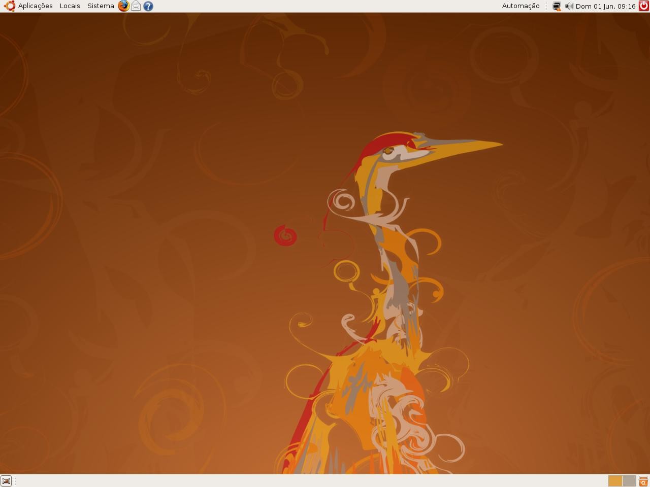 Figura 2.1: Desktop Padrão Ubuntu Você pode organizar ícones e arquivos no desktop para acessá los rapidamente.