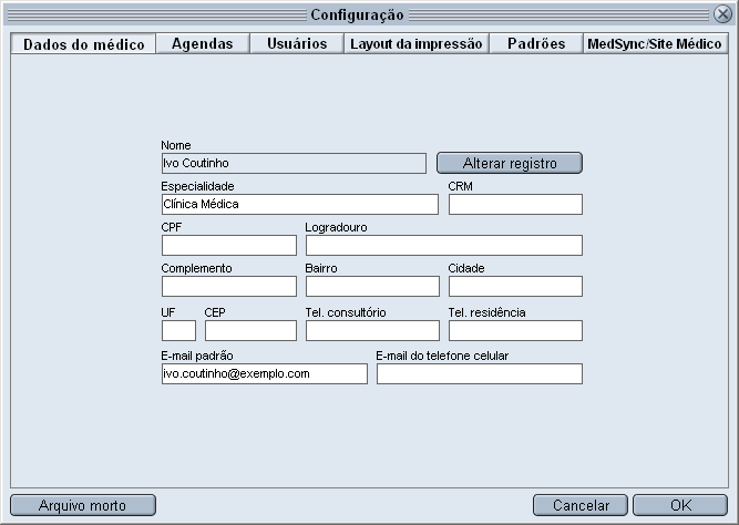 Alterar registro: utilizado quando o usuário deseja desfazer o registro da cópia e registrá-la novamente.