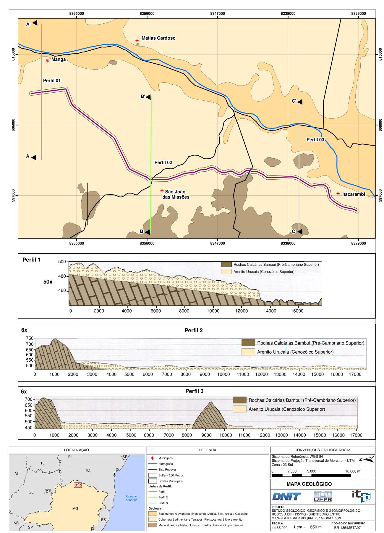 Figura 2 Mapa geológico da área de estudo.