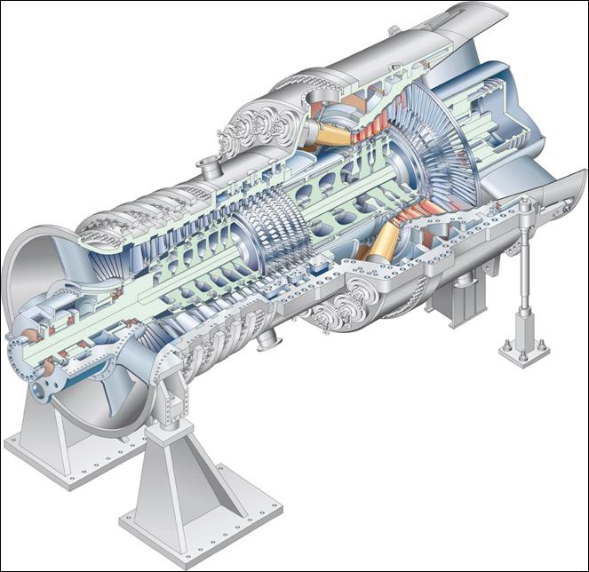 Capítulo : Fundamentos eóricos 0 Câmaras de combustão urbina Compressor Câmaras de combustão Figura : Esquema básico urbina a gás industrial Siemens SG5-000F [].