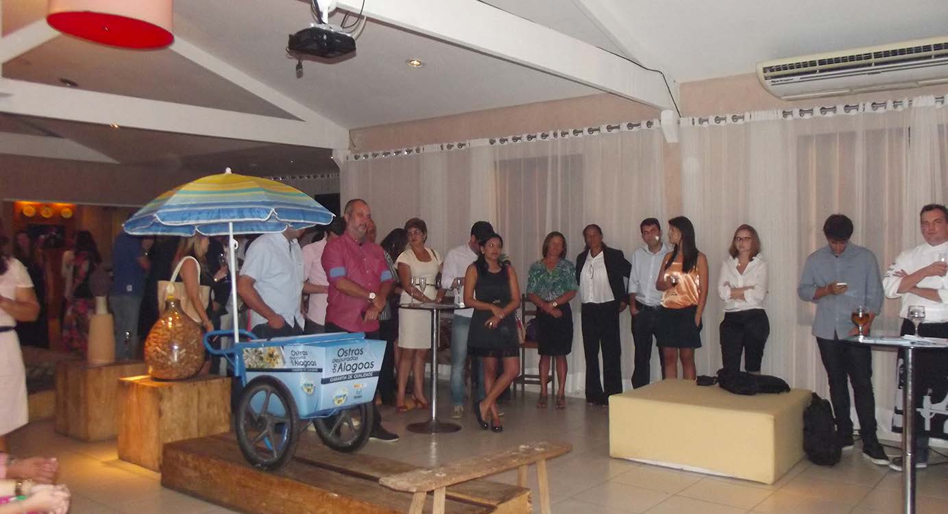 Pimenta e Sette Ostras Depuradas Comitê de Avaliadores de Alagoas Evento gastronômico Realização de um coquetel gastronômico que reuniu potenciais compradores e tomadores de decisão a fim de