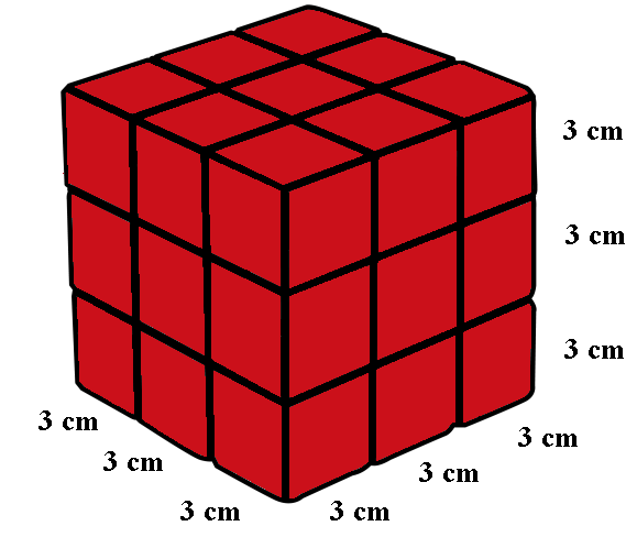 Questão 9) A área pintada de vermelho corresponde às faces do cubo maior Como são seis faces no total Após a