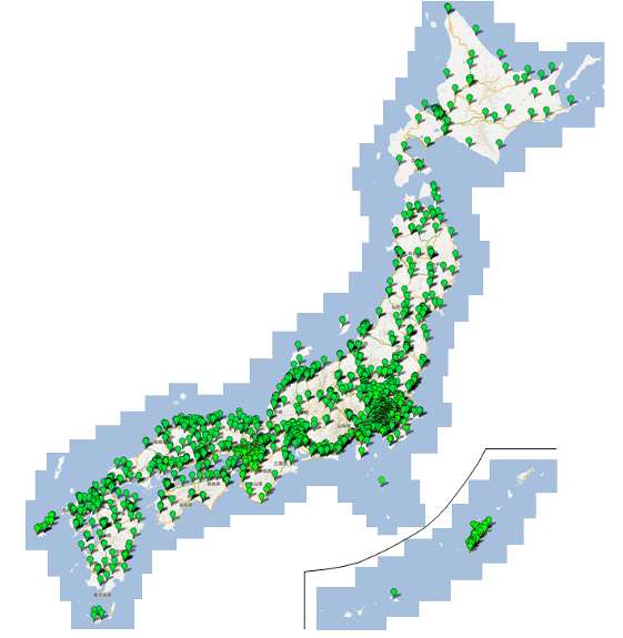 Exemplos no Mundo Rede de Carregadores no Japão Numero de QC s no Japão dobrou em 14 meses: 833 para 1600 (Fev.