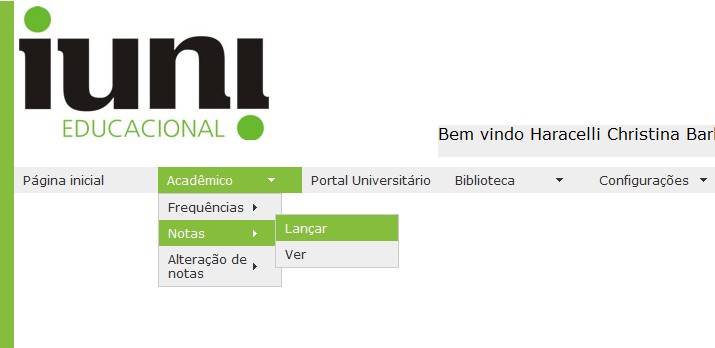 Lançamento de Notas pelo Portal Professor Para acessar o Portal do Professor deve-se informar o login, senha e selecionar a unidade a qual pertence.