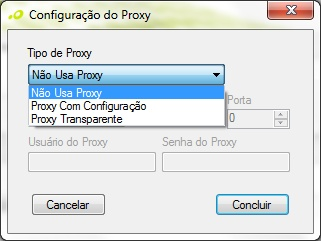 Instalação e Configuração 7 Opções de configuração do proxy.