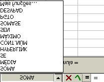 UFRGS - Instituto de Informática maio de 1999 17 Fig. 5.17 - A barra de fórmula Fig. 5.18 - A barra de fórmula Fig. 5.19 - A barra de fórmula Caixa de nome contém o endereço da célula atual.