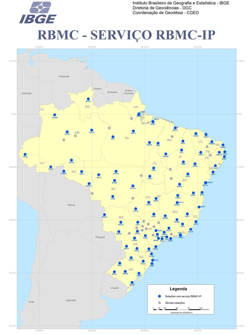 Anai Eletrônico Figura 1 Ditribuição da etaçõe de referência da Rede GNSS SP. Fonte: gege.fct.unep.br.