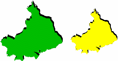 15. Apresentamos o mapa do Brasil em duas escalas diferentes. Observamos que os dois mapas possuem a mesma forma mas têm tamanhos diferentes. O mapa da esquerda é uma.