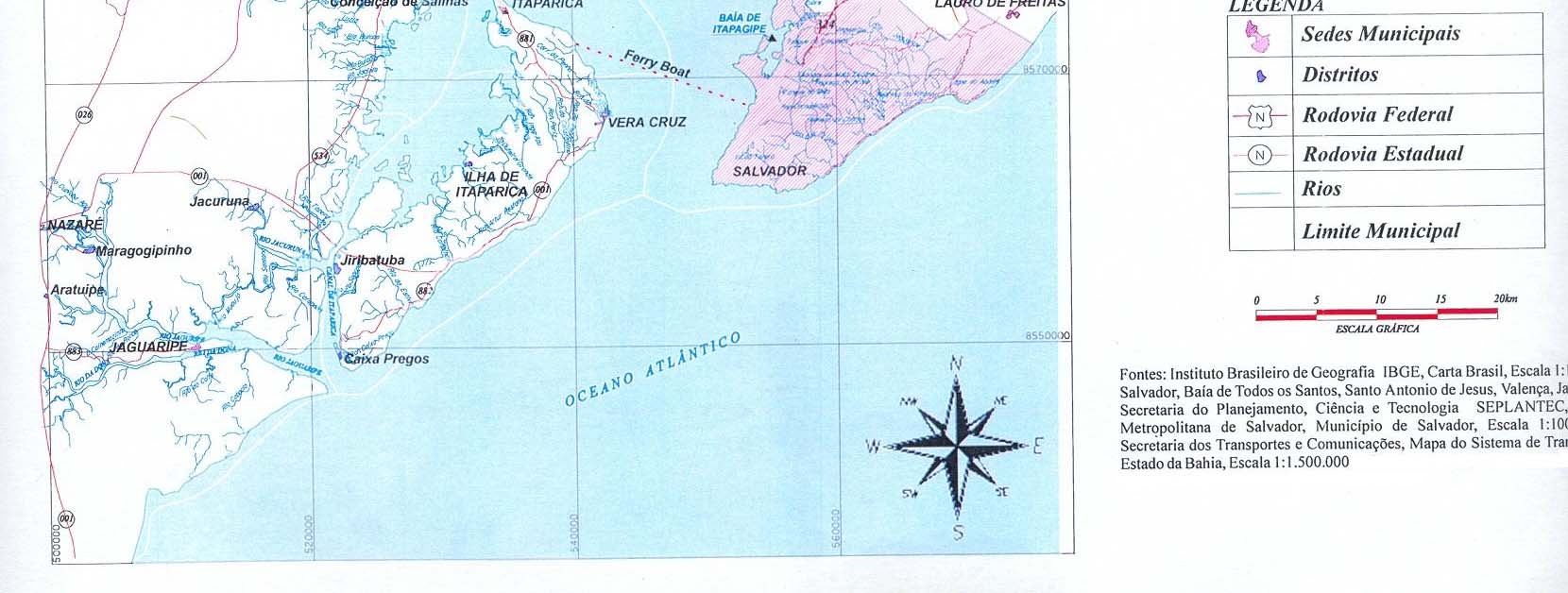 Anexo 06 Localização, divisão política e sistema viário da Baía de