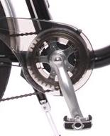 Acelerando a bicicleta elétrica A bicicleta FORD Villaggio possui aceleração na pedalada. Todos os modelos possuem acelerador PEDELEC (Pedal Assistido ou Pedal Elétrico).