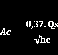 40 (fórmula 6) Sendo: Ap = área em planta do reservatório (m²); Va = volume de armazenamento (m³); h = altura do reservatório (m); O orifício de descarga do reservatório deve ser instalado na parte