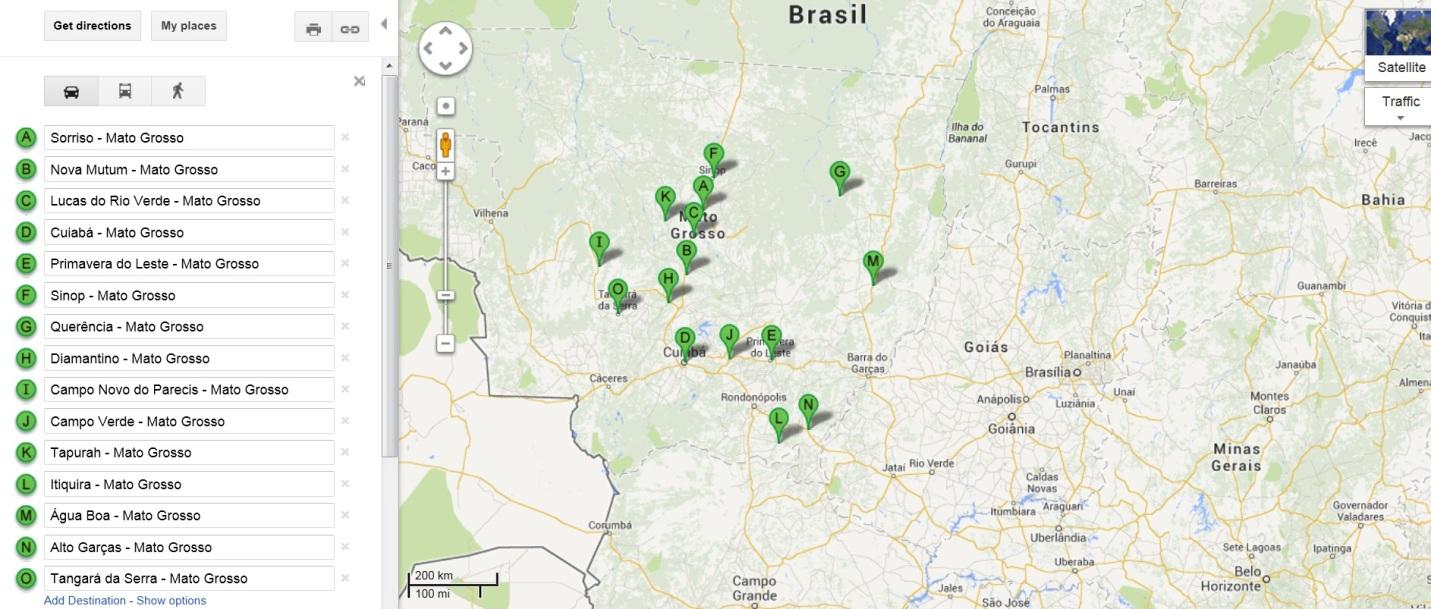 SAFRA 2014 Mapa dos maiores