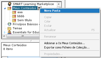 Também é possível enriquecer e personalizar a GALERIA, adicionando imagens, recursos multimédia, ficheiros Notebook, páginas de um ficheiro Notebook e outros ficheiros. 1.