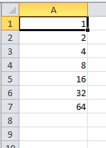 Listas de entrada O próximo valor sempre será calculado multiplicando por 2 o valor anterior Define o valor a ser incrementado para calcular o próximo valor da