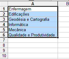 Listas de entrada Para usar os elementos da lista basta digitar 1 elemento e usar a alça