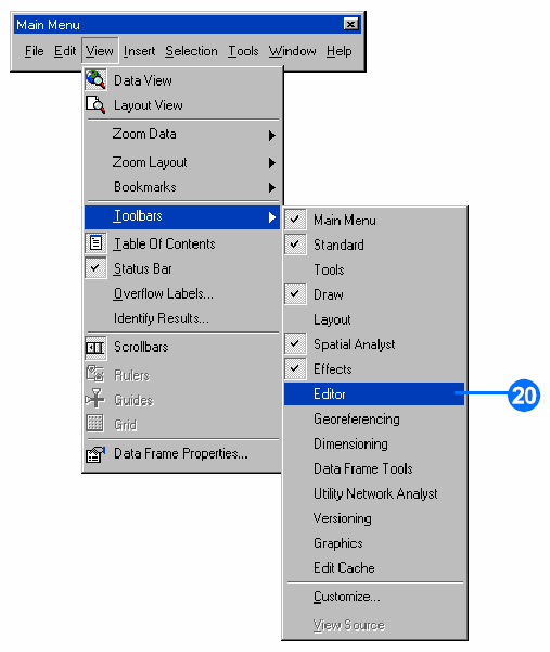 20. Clique no menu View, aponte para