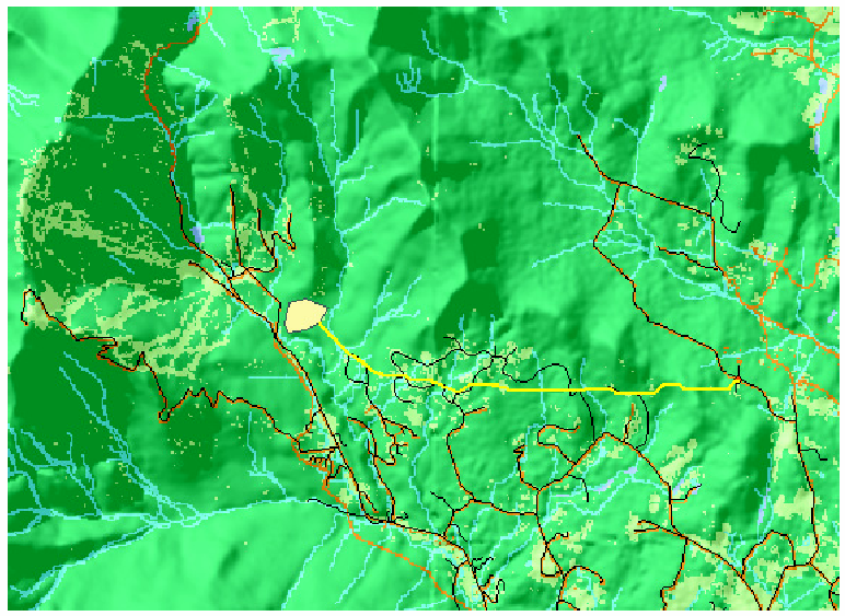 UNIVERSIDADE FEDERAL DO ESPÍRITO SANTO - UFES / DEPT. DE GEOGRAFIA / SIG Rotulando as estradas Vamos rotular as estradas existentes nas proximidade da nova estrada. 1.