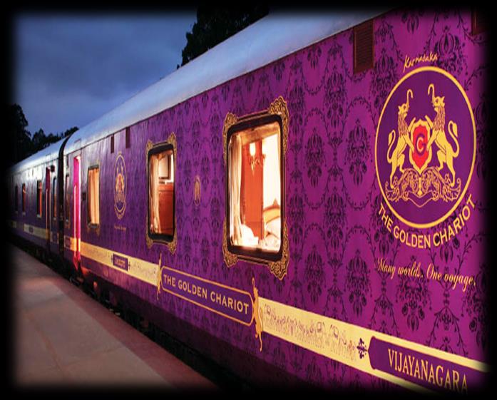 Luxury Train Journeys of India A riqueza, o esplendor, o luxuoso estilo de vida e a herança cultural dos principados da India são um reflexo, não só nas fortalezas, palácios e territórios (Dadra e