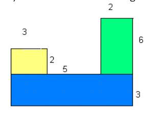 Determine a área da seguinte figura baixo 22.