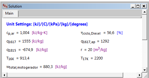 Modelagem do Ciclo Diesel "Análise Termodinâmica" 0 = q_1617 + h[16] - h[17] 0 = q_1617_ap + h_ap[16] - h_ap[17] u[15] - u[18] = q_1815