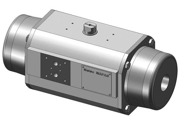 6 F1 20 PT ACTUADOR NELES DE TIPO F1 - Actuador de acção simples Neles, tipo F1F 15-500 Actuador de acção simples do tipo série F1F Opção: Parafuso de paragem de curso ajustável, posição aberta