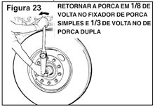 Ajustes a. Volte a porca de ajuste em 1/8 de volta. Figura 23. b. Gire a porca de ajuste para alinhar o rasgo com o furo da ponta de eixo mais próximo para alojamento do contrapino. c. Instale um contrapino novo na porca.