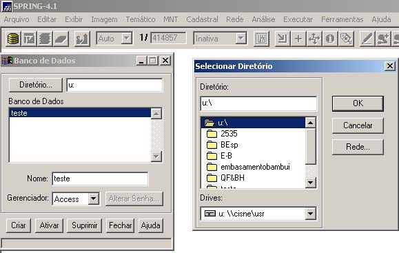 SALVE, clicando no ícone do disquete e em SAVE, na tela que será aberta. Para levar para o Spring, as tabelas que estão em formato TAB do Mapinfo devem ser exportadas com arquivo MIF.