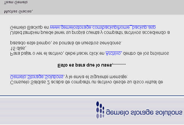 6. Cada vez que mandar um e-mail compartilhando seus arquivos, o receptor receberá uma mensagem com os seguintes dados.