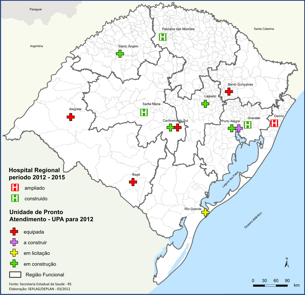 Saúde Hospitais e Unidades de Pronto Atendimento Fortalecimento da Infraestrutura do SUS: hospitais regionais, maternidades, UPAs, Unidades de Saúde da Família (203 equipes).