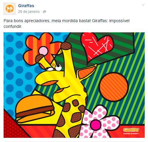Com base no que foi dito anteriormente, será feita uma análise de alguns memes retirados da página do Facebook da empresa de fastfood Giraffa s, onde podemos observar a interação que se estabelece