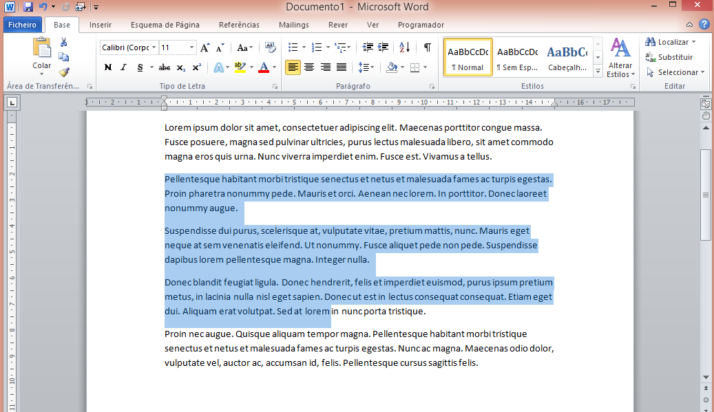 ELABORADO POR MARCO SOARES 21 Exercício Exercício: selecione um bloco de texto clicando na