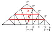 Questão 9 Gabarito B Como ED DC CB BA, então AB' BC ' ' CD ' ' DE ' ' e EZ ZY YX XE '. Como o crescimento dos pilares é EE' y linear, trata-se de uma progressão aritmética, onde r.