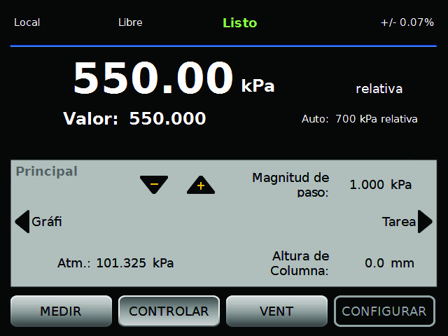 6270A Manual do operador Tabela 9. Menu principal 3 2 4 5 6 7 8 8 9 7 0 6 5 4 3 2 hwb05.eps Item Indicador/Nome Medição de pressão Função Mostra a pressão medida pelo PMM ativo.