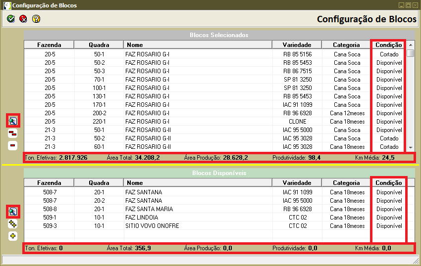 Passo 2: Na tela Programação de Operações, acesse a opção Configuração de Blocos (Figura 3). Será aberta a tela Configuração de Blocos (Figura 4).