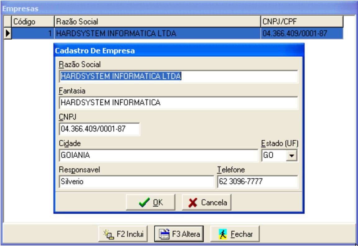 12 Manutenção de Empresa, Usuário e Atualizações Manutenção de Empresa Manutenção dos dados cadastrais de sua empresa Clique no botão F2 Incluir ou tecle < F2 > para incluir uma nova empresa Clique