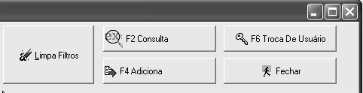 18 2 Botões de controle Limpa Filtros Limpa os filtros para uma nova consulta.